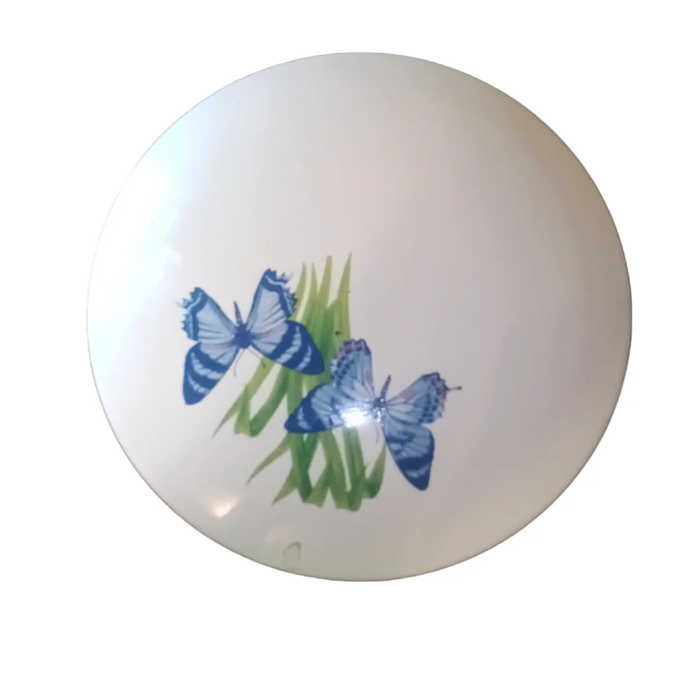Butterfly trinket box ceramic